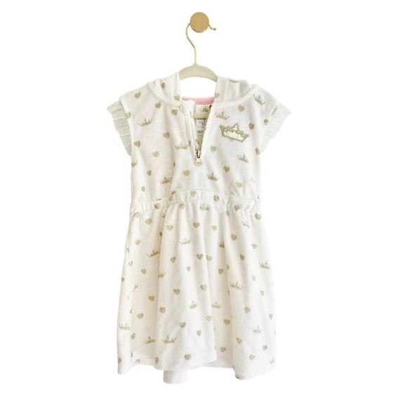 DISNEY Store Girls 3T Princess Swim Cover up Hooded Terrycloth - Like New - Picture 1 of 6